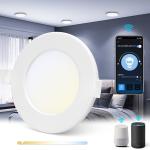 Painel Smart LED Inteligente Redondo Ø11,5cm Wi - Fi RGB+CCT 6W 2700K ~ 6500K 600Lm