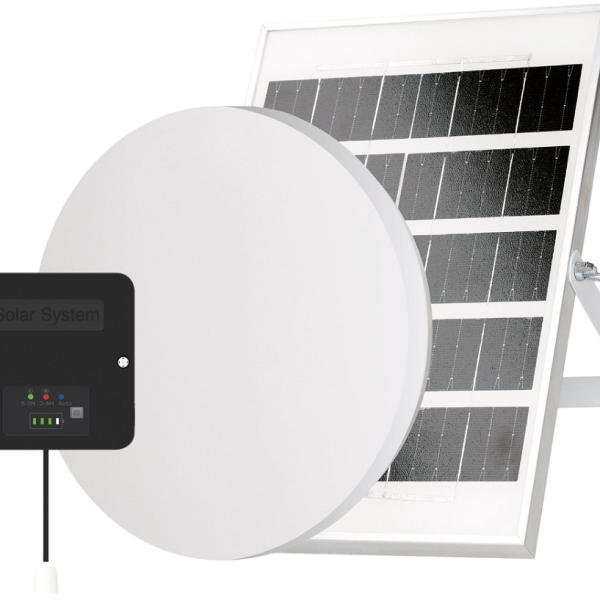Candeeiro Plafon Telfer LED 6500W 6W c/ Painel Solar (Branco) - GSC