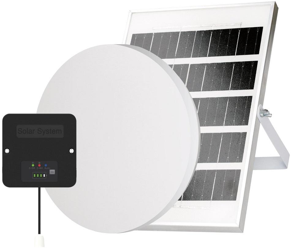 Candeeiro Plafon Telfer LED 6500W 6W c/ Painel Solar (Branco) - GSC