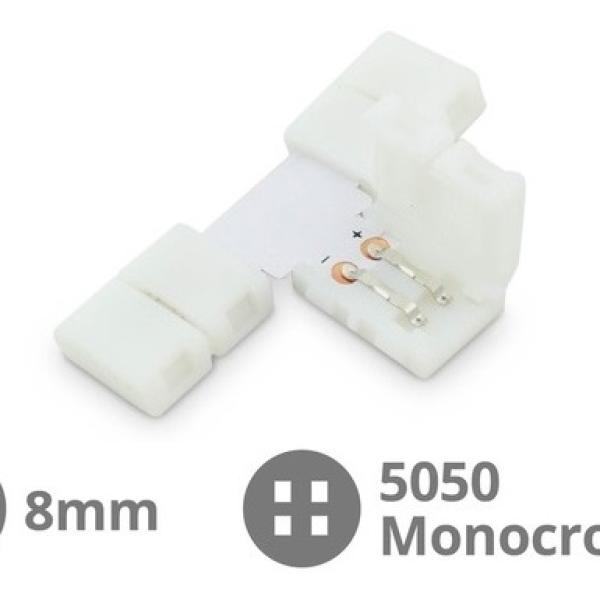 Conector União em Forma de T 8mm (SMD2835) p/ Fita de LEDs - GSC