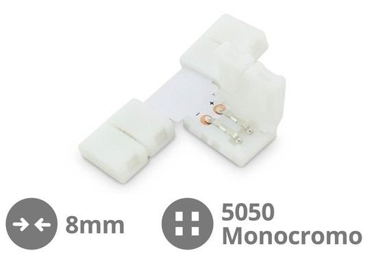 Conector União em Forma de T 8mm (SMD2835) p/ Fita de LEDs - GSC