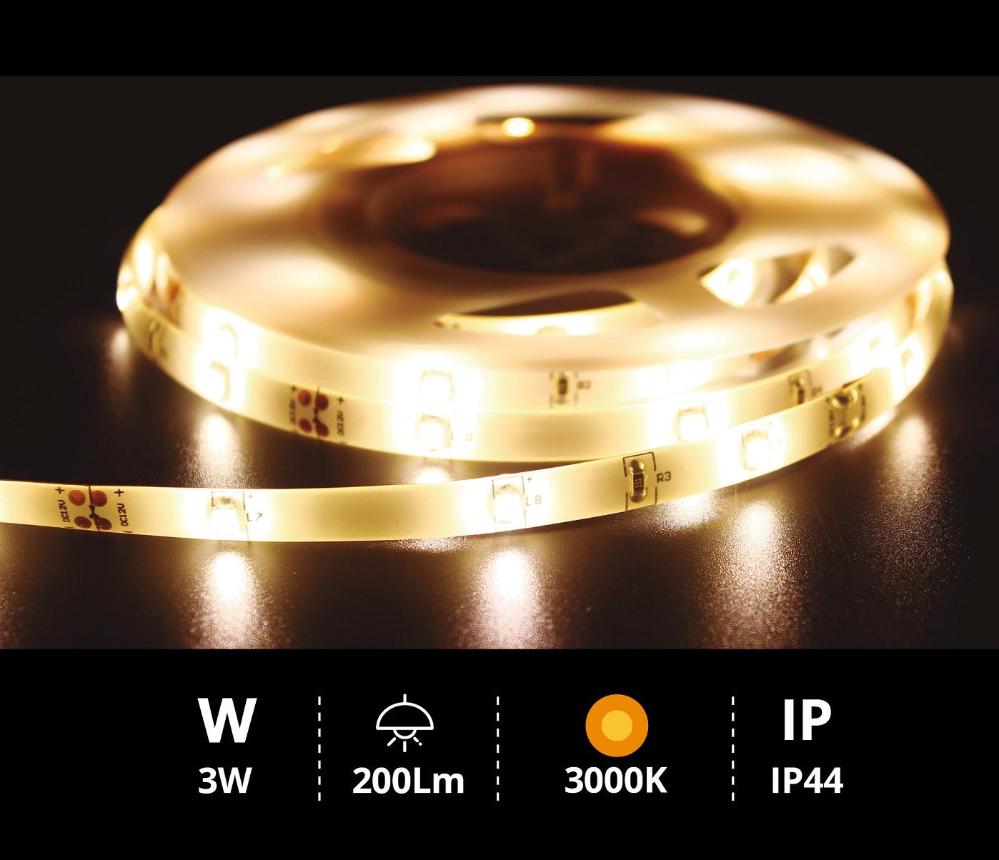 Fita LED 3W Branco Q. 3000K c/ Sensor Movimento (1,2 mts) - GSC
