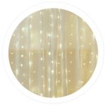 Cortina 60 LEDs Decoração Natal Branco F. 6000K (1 x 1,2 mts) - GSC