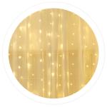 Cortina 60 LEDs Decoração Natal Branco Q. 3000K (1 x 1,2 mts) - GSC