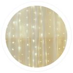 Cortina 100 LEDs Decoração Natal Branco F. 6000K (2 x 1 mts) - GSC