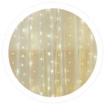 Cortina 200 LEDs Decoração Natal Branco F. 6000K (2 x 2 mts) - GSC