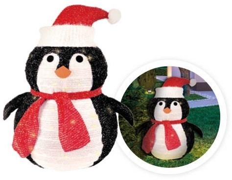 Pinguim Dobrável 40 LEDs Branco Quente 3000K c/ 8 Funções de Luz (600mm) - GSC