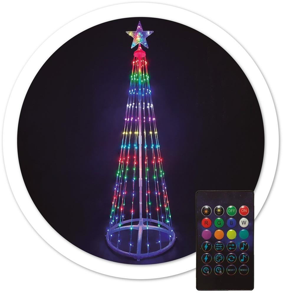 Árvore de Natal 118 LEDs RGB USB IP44 c/ Comando 32 Funções (1,2 mts) - GSC