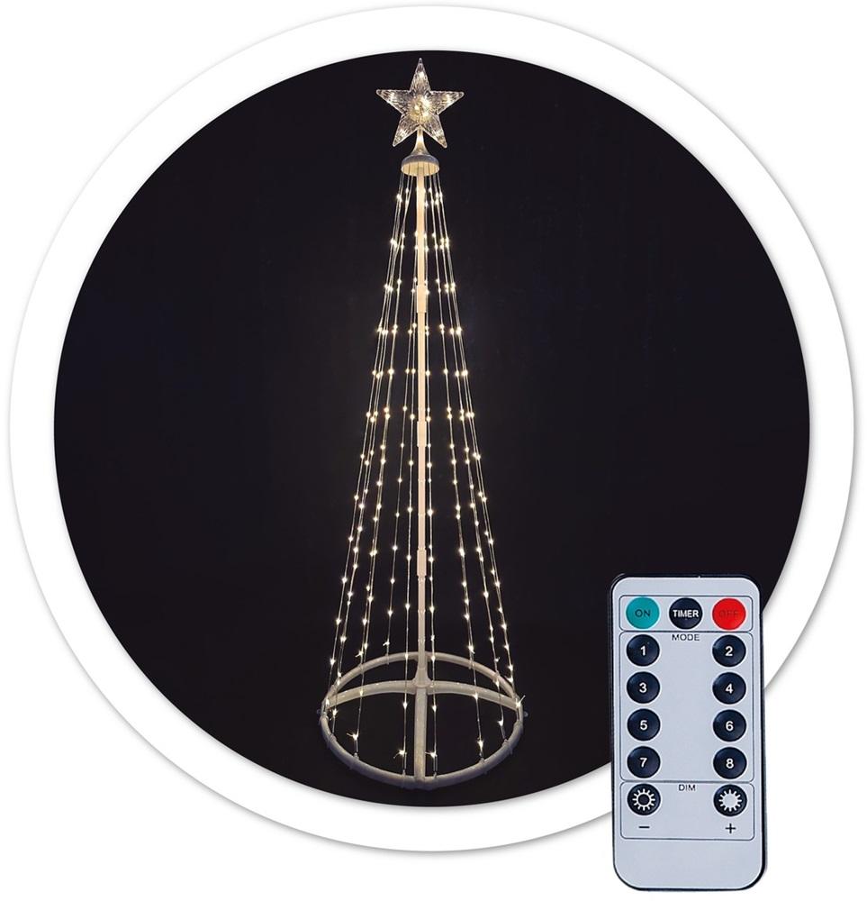 Árvore de Natal 205 LEDs Branco Quente 3000K USB IP44 c/ Comando 8 Funções (1,5 mts) - GSC