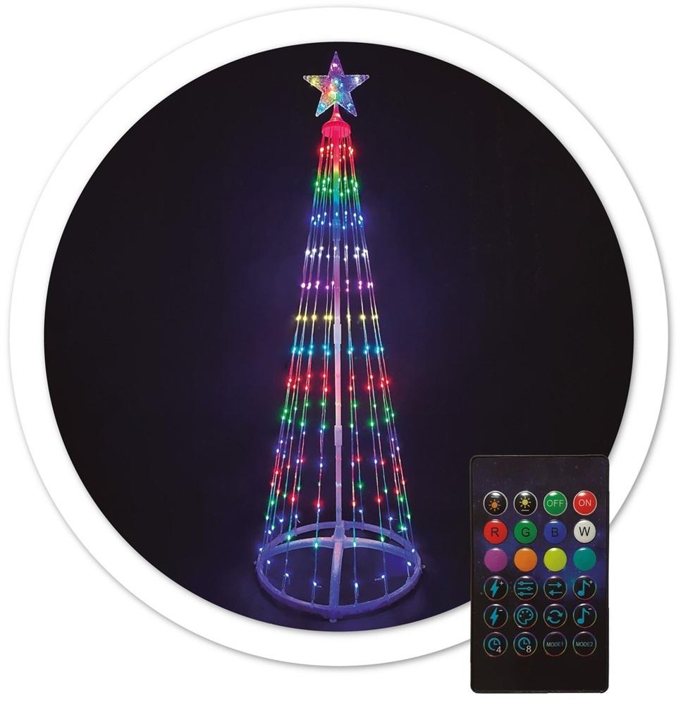 Árvore de Natal 205 LEDs RGB USB IP44 c/ Comando 32 Funções (1,5 mts) - GSC