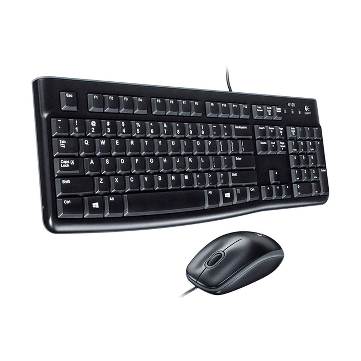 Teclado e Rato Logitech 920-002543 Preto Italiano QWERTY