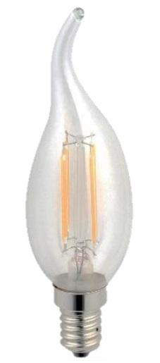 Lampada LED E14 Filamento 220V 6W Branco F. 6000K 540Lm