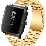 Correia Metálica Elos (Dourado) p/ Xiaomi Amazfit GTS/Bip/Bip Lite/GTR 42mm/Ticwatch/Huawei/Samsung/