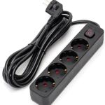 Extensão Quadrupla c/ Interruptor (3 mts) - Preto