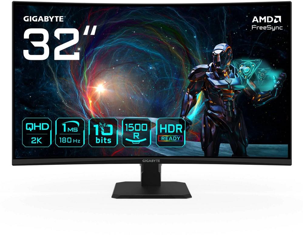 Monitor Curvo GS32QCA VA Edge LED 31.5 QHD 16:9 180Hz FreeSync - GIGABYTE
