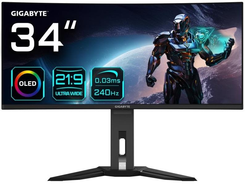 Monitor Gaming Curvo OLED 34 MO34WQC2 Ultra Wide Quad HD 240Hz FreeSync Premium (Preto) - GIGABYTE