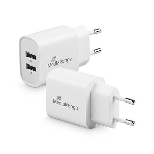 MEDIARANGE DUAL USB-A 12W CHARGER
