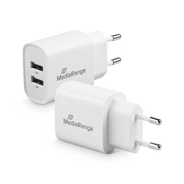 MEDIARANGE DUAL USB - A 12W CHARGER