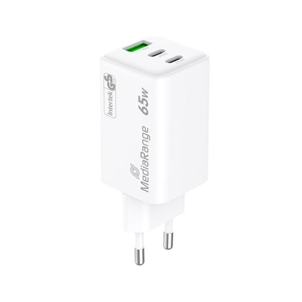 MEDIARANGE TRIPLE USB - A AND USB - C CHARGER 65W