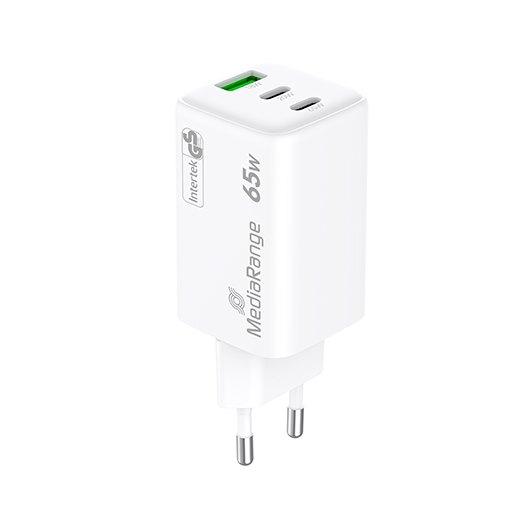 MEDIARANGE TRIPLE USB - A AND USB - C CHARGER 65W