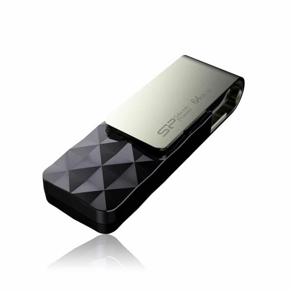 Pen Drive Silicon Power Blaze B30 64Gb USB 3.1 Gen1 Preta — Recondicionada