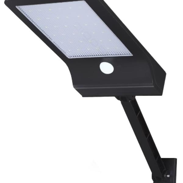Candeeiro Exterior Solar LED 4,44W Branco F. 6000K 400Lm Bateria (IP65) c/ Sensor Movimento PIR