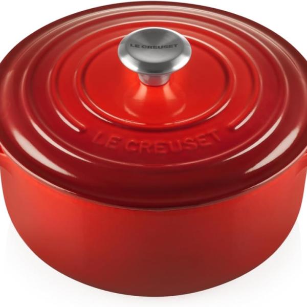 Caçarola Cocotte Signature Redonda de Ferro 2.4L 20cm (Cereja) - LE CREUSET