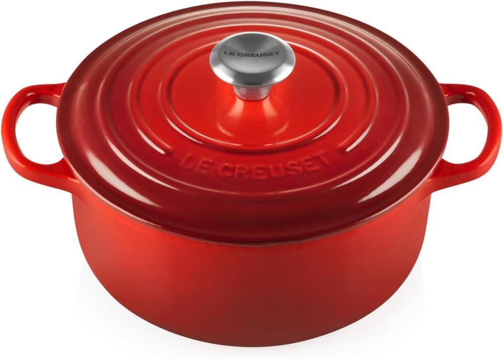 Caçarola Cocotte Signature Redonda de Ferro 2.4L 20cm (Cereja) - LE CREUSET