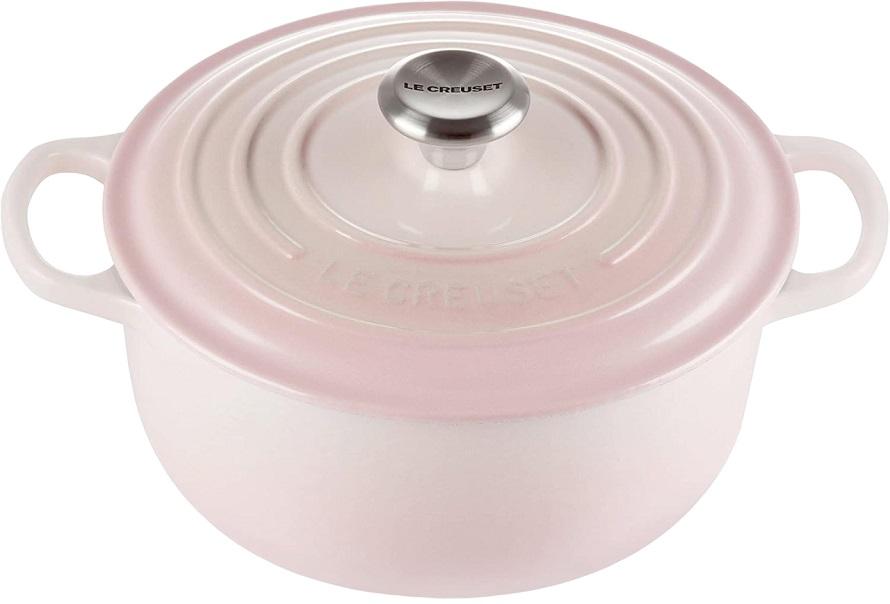 Caçarola Cocotte Signature Redonda de Ferro 2.4L 20cm (Rosa Concha) - LE CREUSET