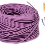 Bobine Cabo U/UTP CAT6 Eca Cu LSHF Ø6,2mm Violeta (305 mts) - TELEVES 2123