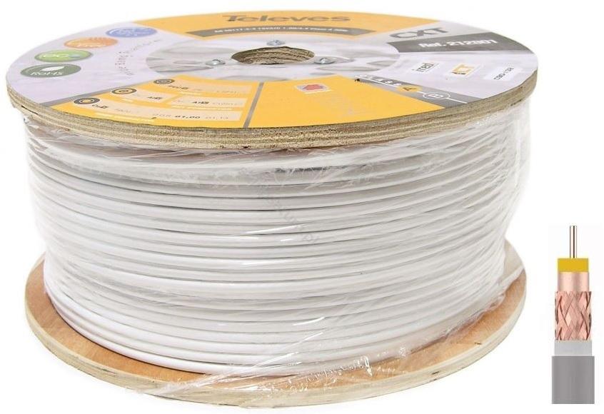 Bobine Cabo Coaxial Cobre ITED4 T - 200 Plus LSFH Class A HD 15VRtC (250 mts) - TELEVES