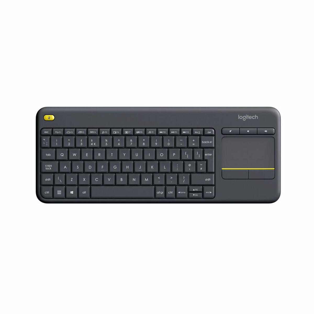 Teclado Logitech K400 Plus Tv Preto Qwerty espanhol QWERTY