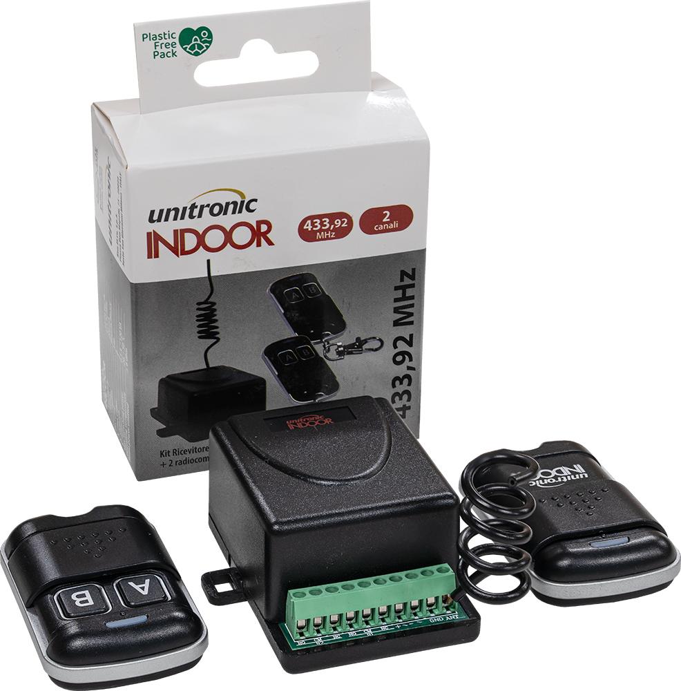 Kit Emissor Receptor 2 Canais e 2 Comandos Interior (433,92MHz) - UNITRONIC
