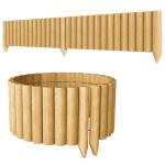 Cerca de Jardim em Madeira Painel Decorativo Resistente e Fácil de Instalar para Pátio Relva Caminho 176x38 cm Madeira