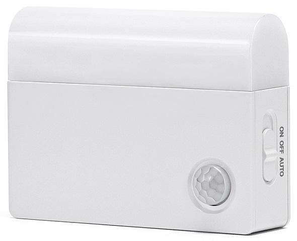 Aplique LED 0,5W Branco Q. 3000K 40Lm c/ Sensor PIR e Sensor de Luz p/ Interior Armários