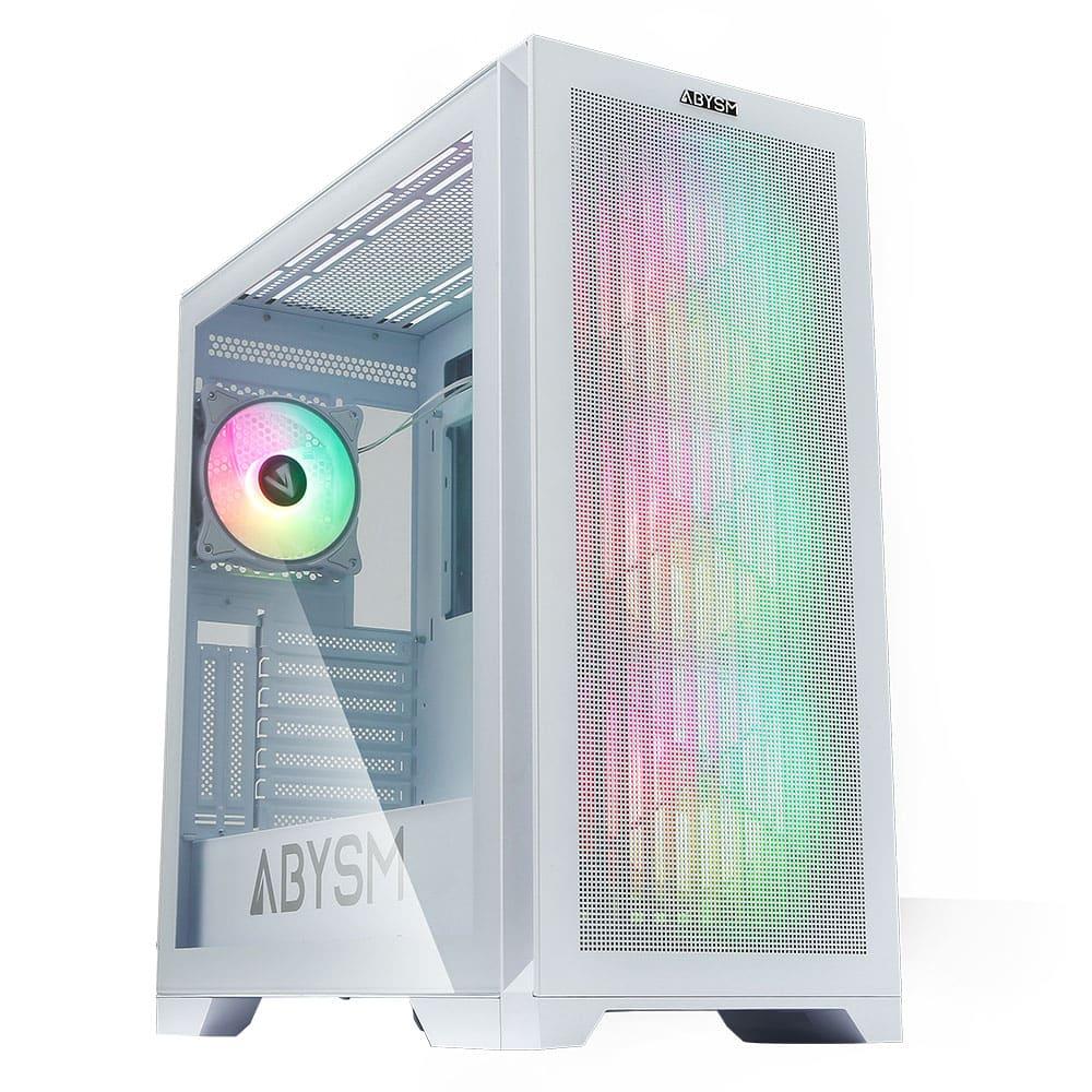 Caixa Abysm Gaming Danube Mura BX300 ARGB E - ATX Branca — Recondicionada