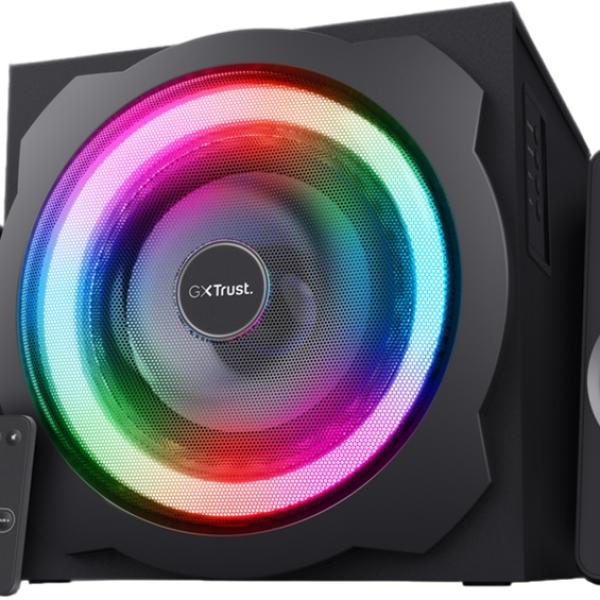 Colunas GXT 629 Tytan 60W 2.1 Canais c/ Iluminação RGB (Preto) - TRUST