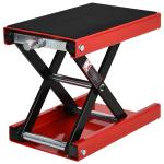 Plataforma de Elevação Tipo Tesoura com Altura Ajustável Carga 500kg 41,5x23,5x10 - 37cm Preto e Vermelho