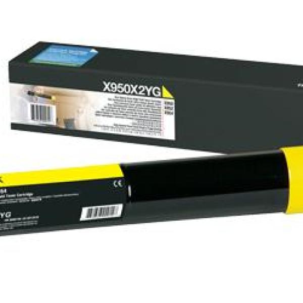 Toner Lexmark Amarelo XS955de 22.000 pgs