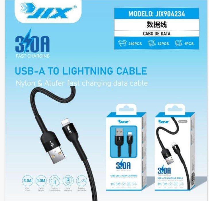 Cabo de Dados Lightning 1M (JIX904234) – 3.0A Rápido