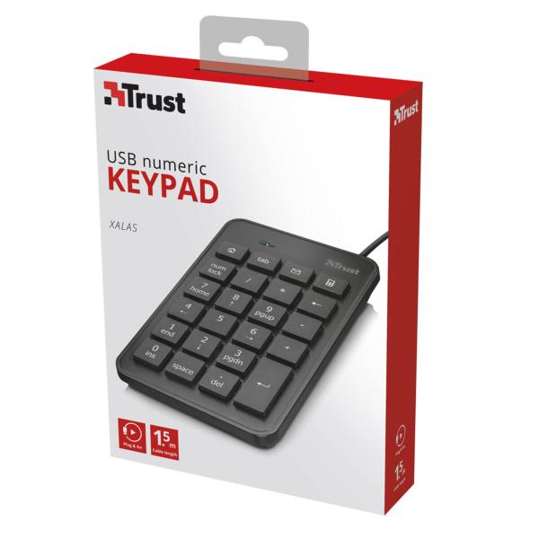 Teclado numérico Trust 22221 Preto
