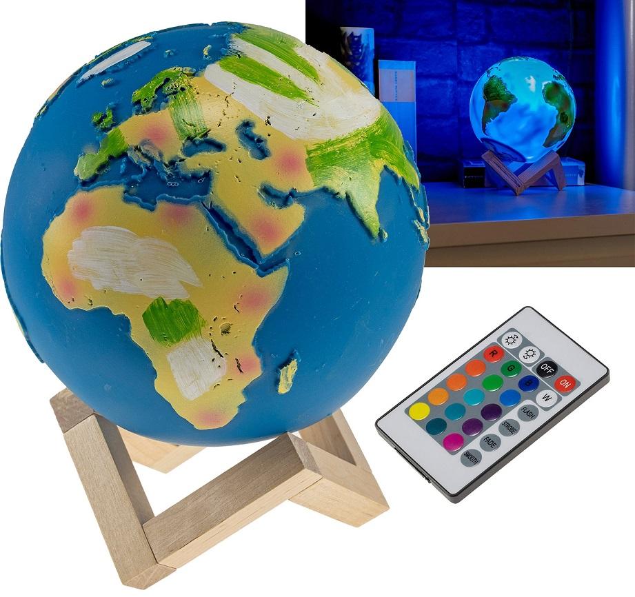 Candeeiro RGB Planeta Terra 3D (15cm)