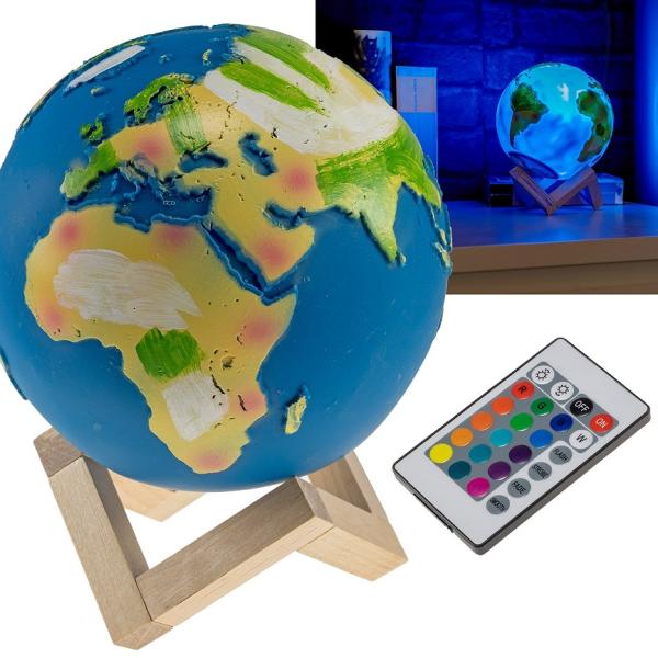 Candeeiro RGB Planeta Terra 3D (15cm)