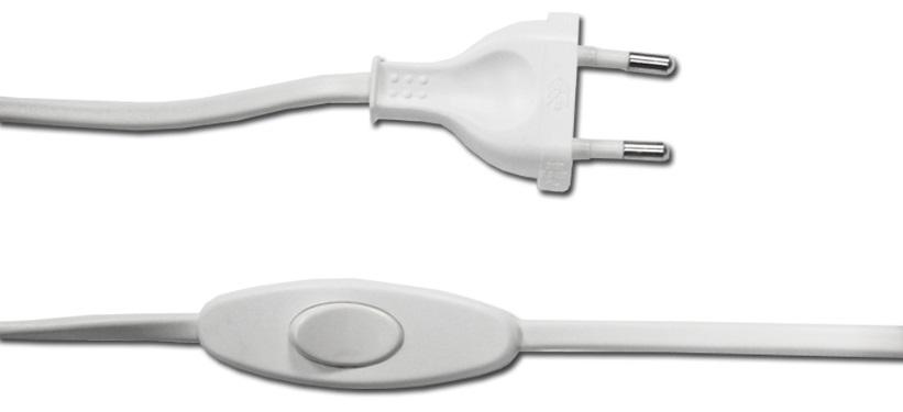 Extensão Branca 2P c/ Ficha + Interruptor Passagem (1,5 mts)