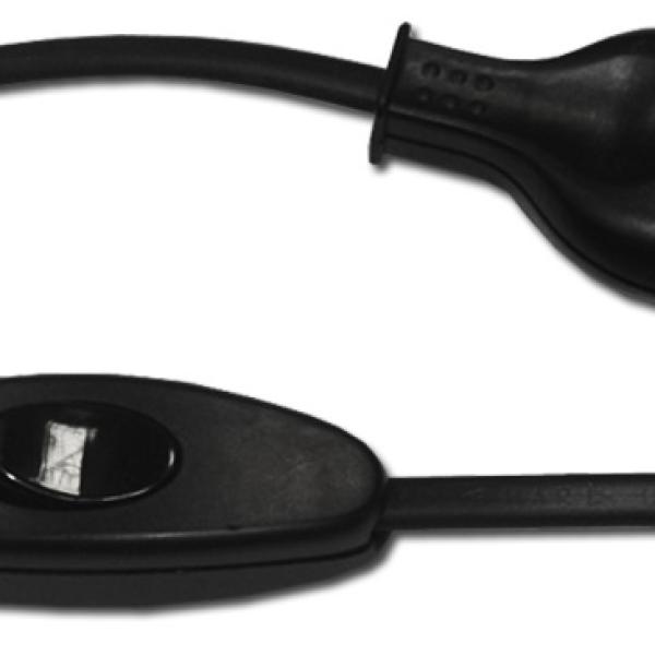 Extensão Preta 2P c/ Ficha + Interruptor Passagem (1,5 mts)