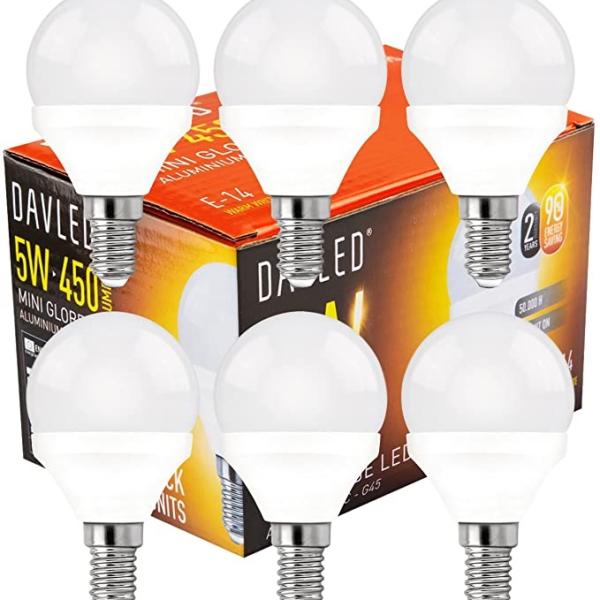 Pack 6x Lampadas LED 220V E14 5W Branco Q. 3000K 450Lm