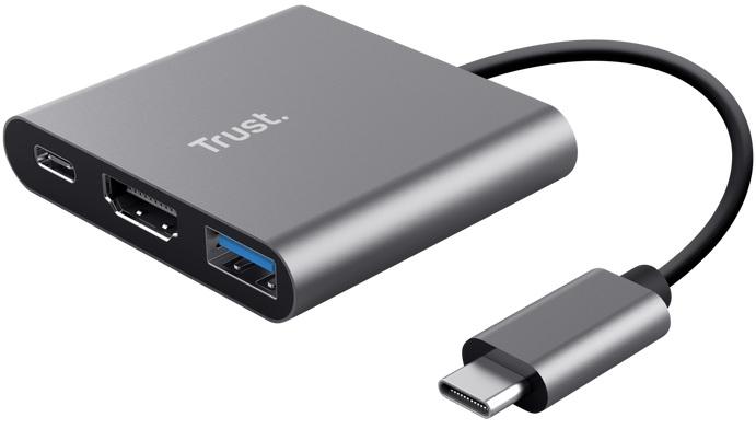 Hub USB - C 3 - EM - 1 (USB - A/USB - C/HDMI) - TRUST