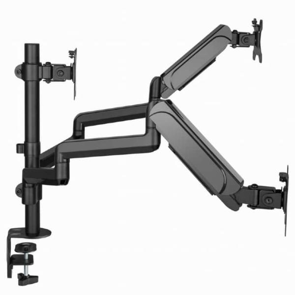 Suporte para 3 Monitores Gembird Ajustável com Movimento Completo, suporte até 27" e 7 Kg — Recondicionado