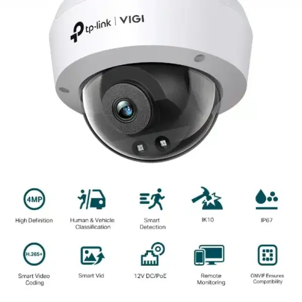 Câmara de Vigilância TP - LINK Interior Vigi Dome C240i 4mm Security 4mp