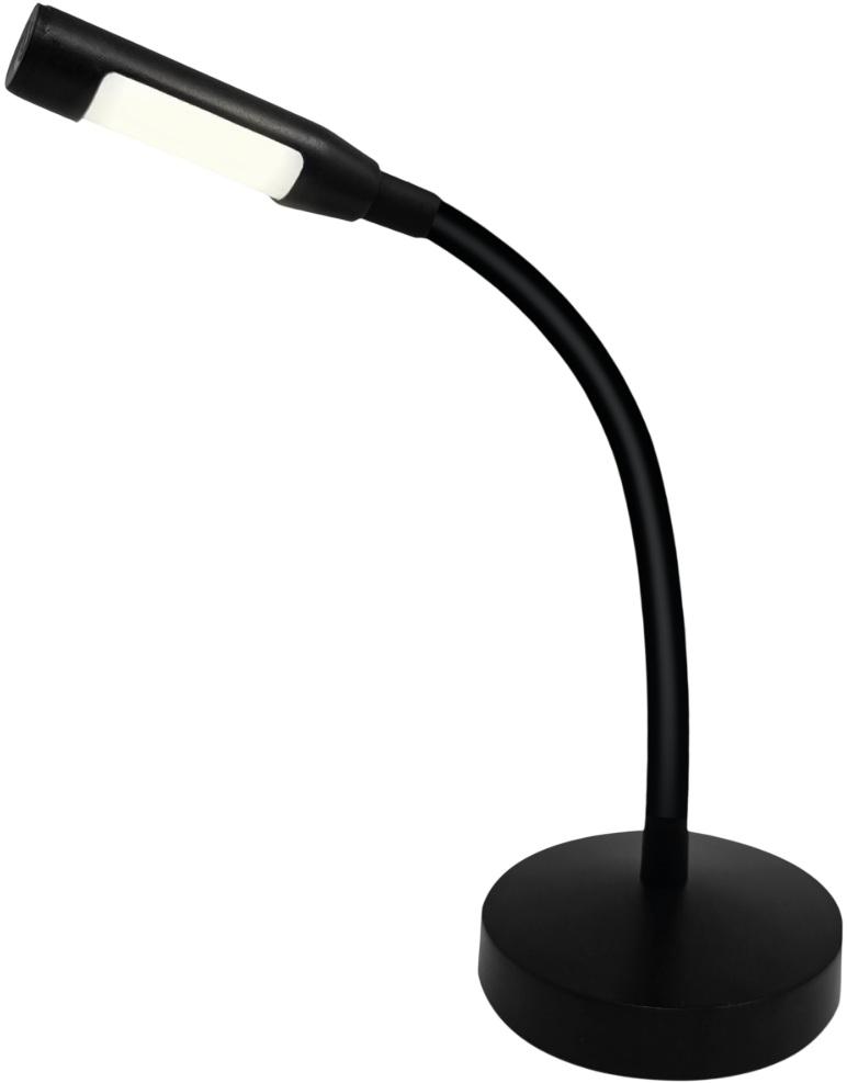 Candeeiro de Mesa Recarregável Flexível MOVE LED 1W 100Lm 3000K c/ Controlo Touch (Preto) - O.N